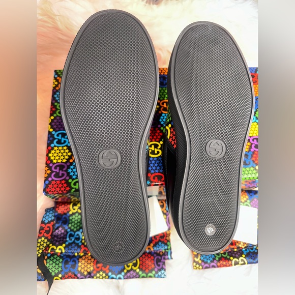 Gucci Psychedelic GG Star Rainbow Leather Slip-On Sneaker - Picture 9 of 12